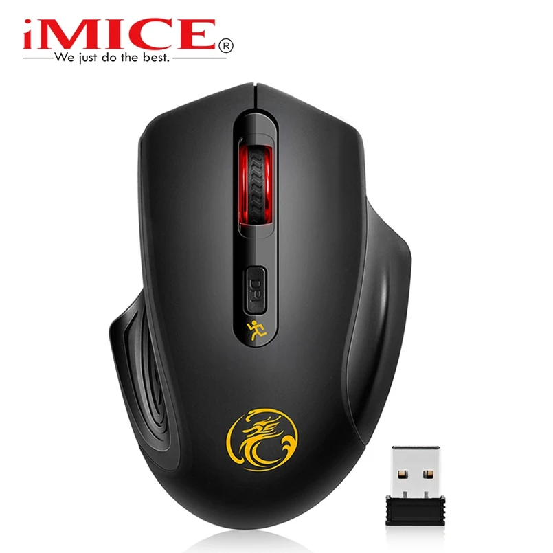Imice Wireless Mouse Computer Mause Ergonomic 2.4G USB Mouse Silent Optical 2000DPI Wireless Mouse For Computer Laptop Pc Mice