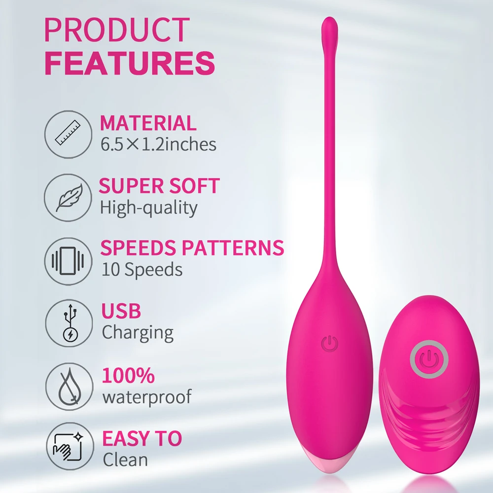 Liquid Silicone Erotic Jump Egg Remote Control Female Vibrator Clitoral Stimulator Vaginal G-spot Massager Sex Toy for Couples