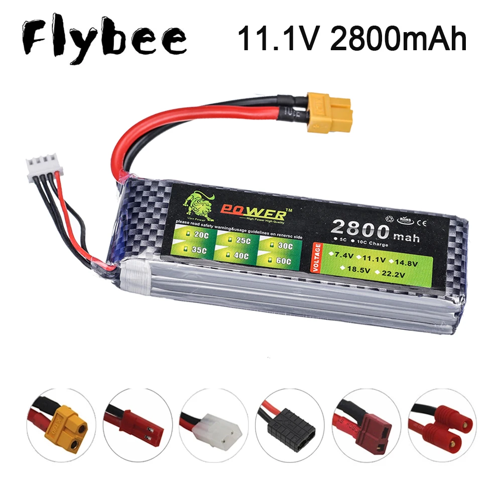 LION POWER Upgrade 3S 11.1v 2800maH Lipo Batterry For RC Toys Cars Quodcopter Truck Drone Boat Spare Parts 2800mah 11.1v Battery