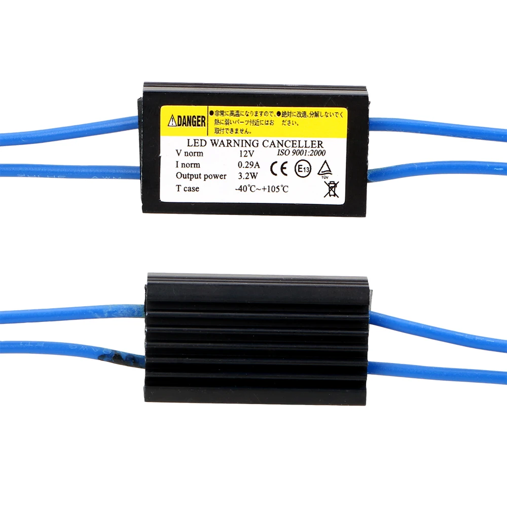Car LED Decoder T10 12V Canbus Cable OCB Load Resistor Warning Canceller Decoder Car Lights NO Error 2Pcs