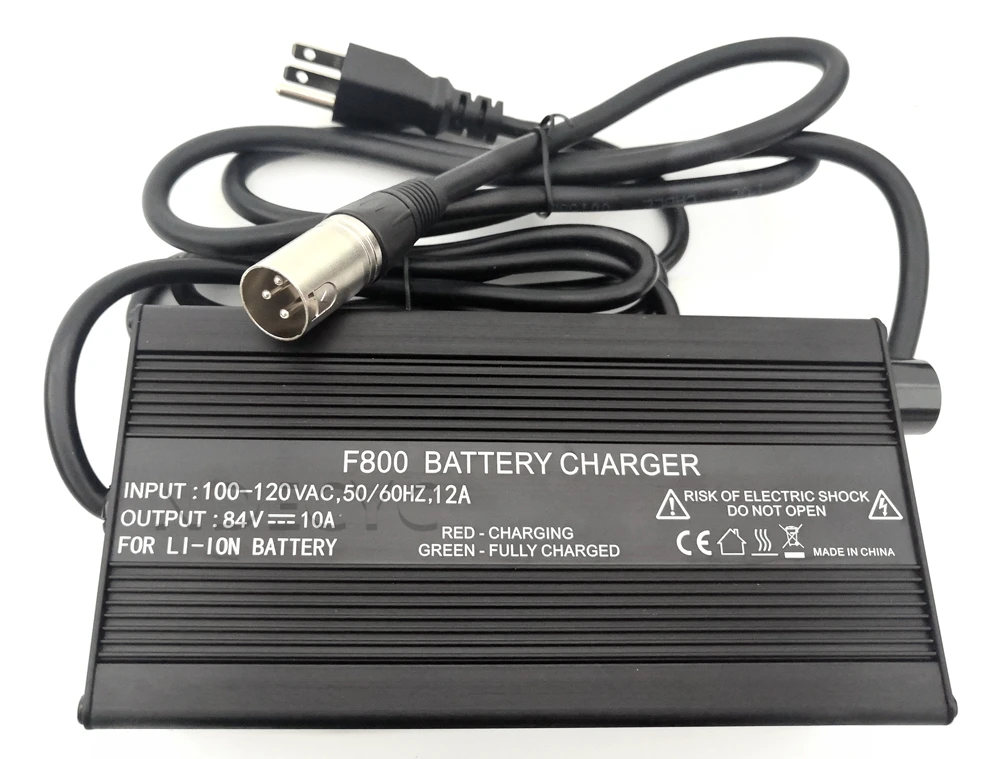 84V 5A/10A Charger for 72V Li-ion e-bike Electric Bicycle Battery XLR Plug