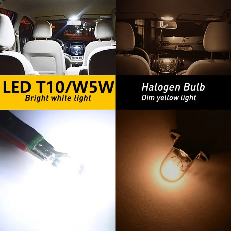 10X LED W5W Canbus T10 Car Interior light for Toyota Sienta Noah Voxy Esquire VELLFIRE Alphard