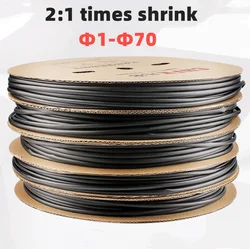 2:1 siyah 1 2 3 5 6 8 10mm çap isı Shrink Heatshrink boru tüp Sleeving Wrap tel satmak DIY bağlayıcı tamir