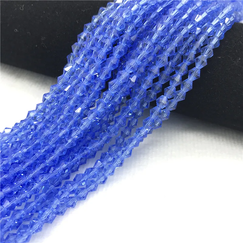 2 Strings 4mm Austrian Bicone Crystal Beads for Jewelry Making Bracelets DIY Supplies Mix Color Spacer Accessories