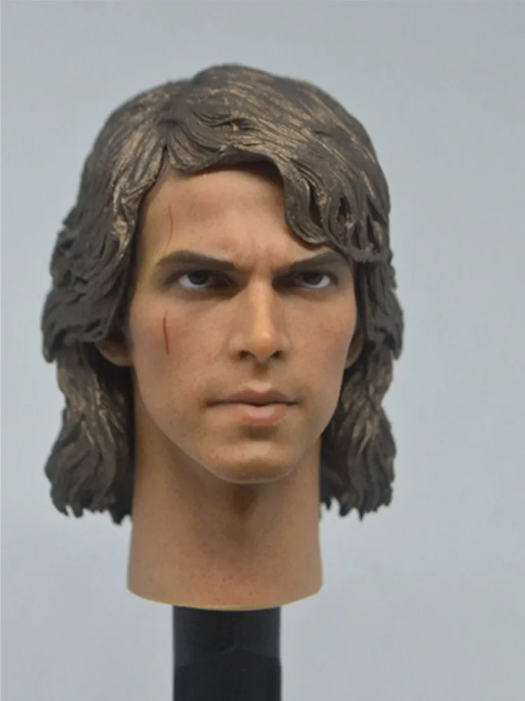 

In Stock 1/6 Custom Man Head Anakin Skywalker Sculpt Toy PVC Carving Model Fit 12" Figure Male Figure Body