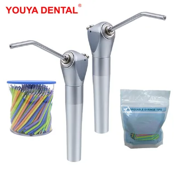 1pc Dental 3 Way woda powietrze Spray Triple strzykawka rękojeść z 2 rozpylacze Tube dentysta fotel dentystyczny jednostka 3-drożny wiatrówka wody