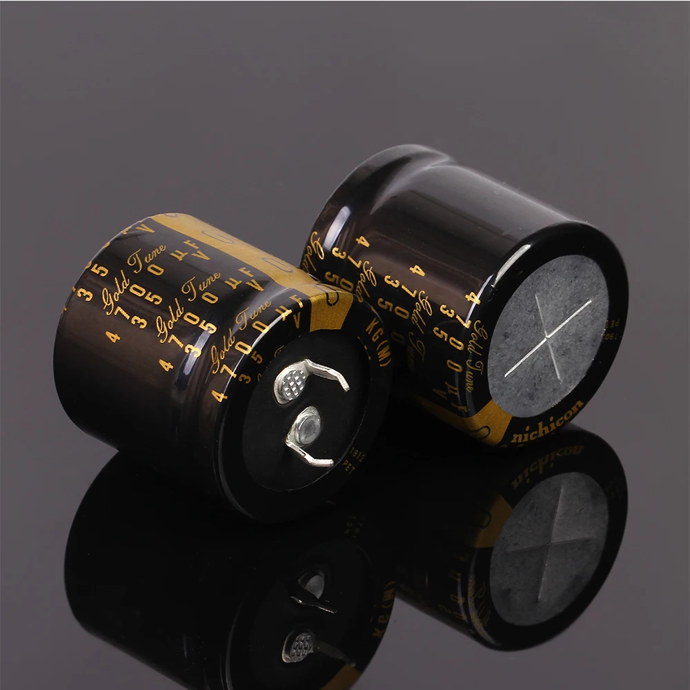 2pcs KG TYPE II Gold Tune Nichicon 4700UF 35V 30*30mm Pitch 10mm 35V/4700uf Audio Electrolytic Capacitor Capacitors