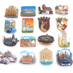Fridge Magnet Decoration Vatican Rome Pisa Venice Italia Firenze Bandiera City Souvenirs Country Travel Magnets Sticker Crafts