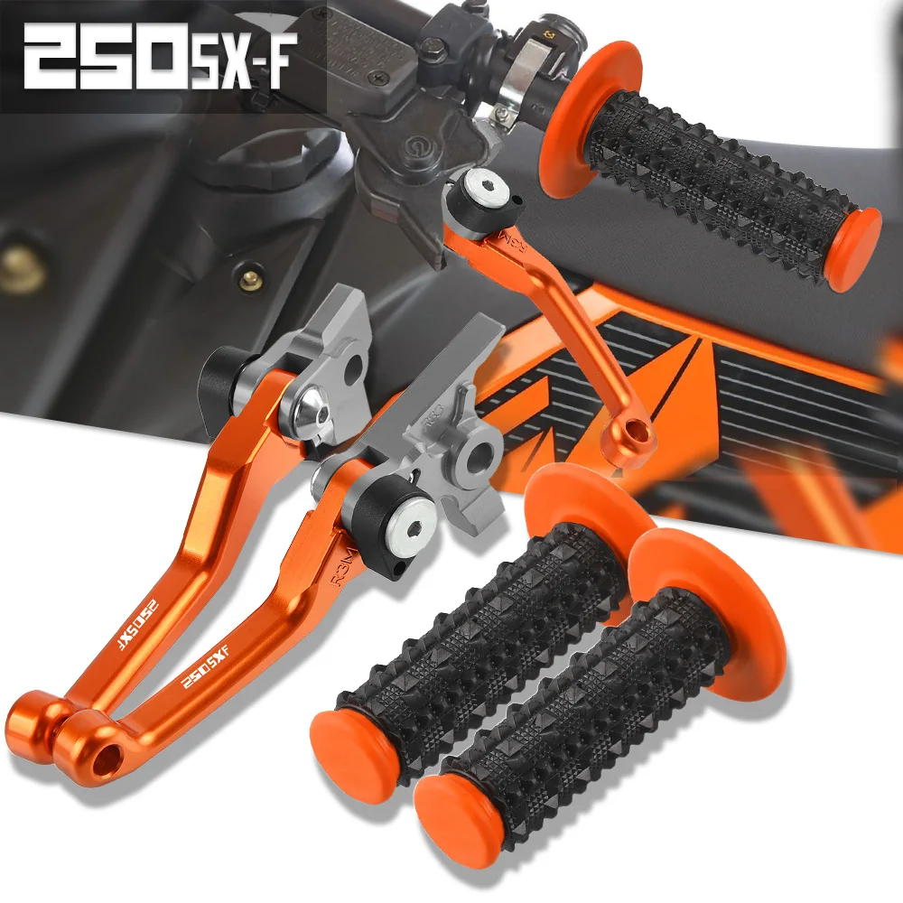 Motocross Hand Grips Handlebar Dirt Bike Brake Clutch Levers FOR 250SXF 250 SX-F 250SX-F 2007 2008 2009 2010 2011 2012 2013