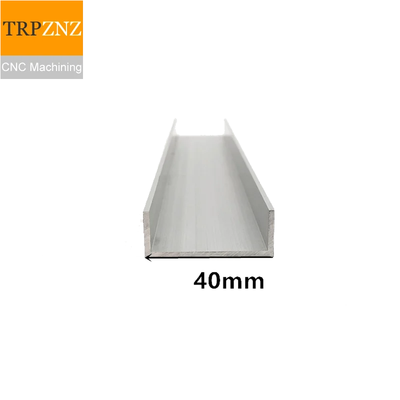 U-shape Aluminum, Outer width 40mm, length 50cm,aluminum alloy glass covered edge strip