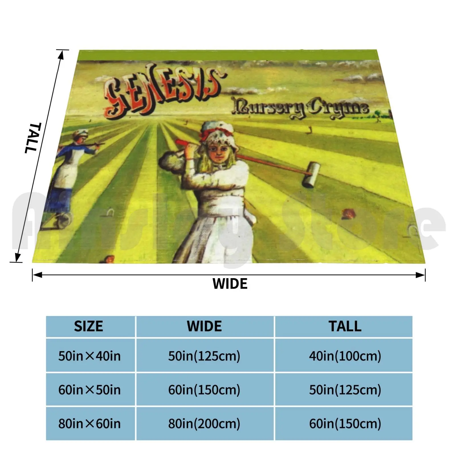 Genesis-Nursery Cryme Blanket Fashion Custom 2014 Genesis Nursery Cryme Genesis Phil Collins Peter Gabriel