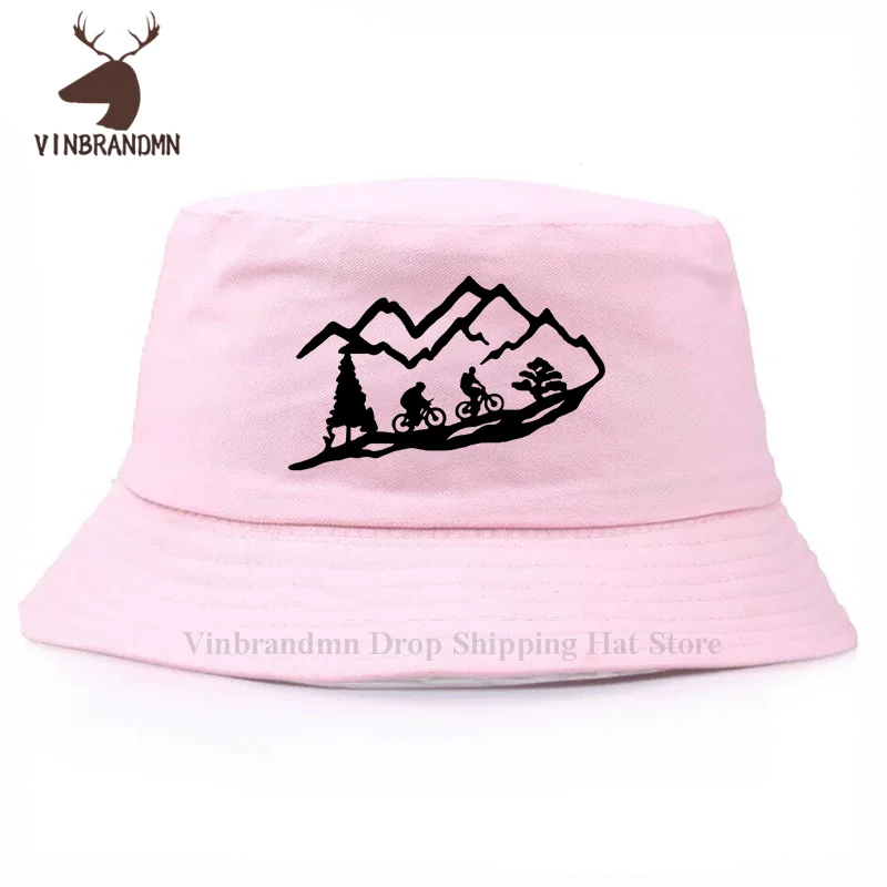 2021 Hot sate MTB Mountain Biking Baseball cap Summer Fishing hat Cool Birthday Gift Bucket hat Unisex Green Eco Outdoor sun hat