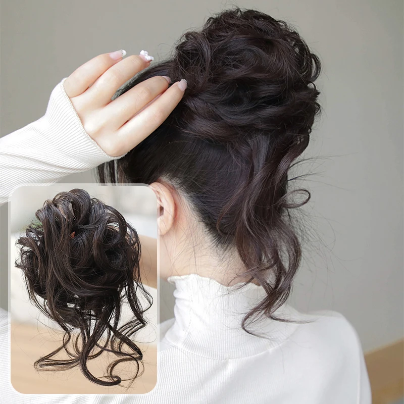 Massy Hairbun syntetyczne treski Chignons Trendy Updo klip na przedłużanie włosów naturalne włosy kolor peruki dla kobiet akcesoria