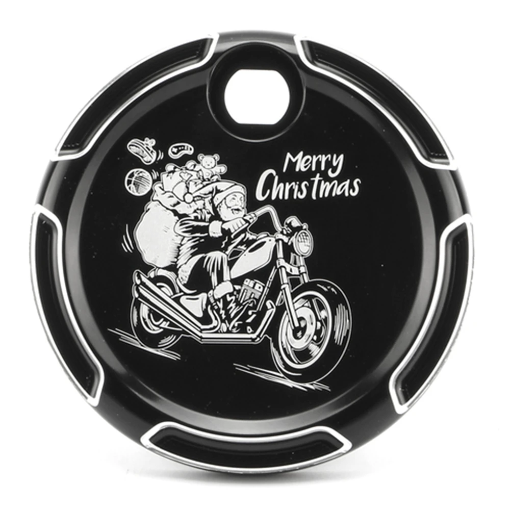 Motorcycle Black Center Fuel Gas Tank Door Cover Decorative Cap for Harley Touring Treet Glide 2008-2017