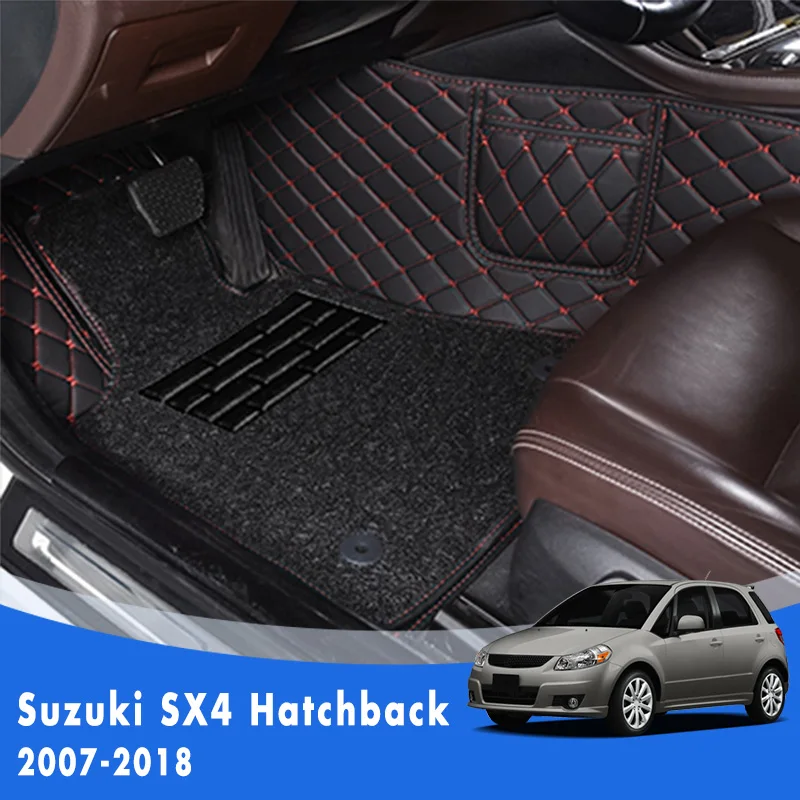 

For Suzuki SX4 Hatchback 2018 2017 2016 2015 2014 2013 2012 2011 2010-2007 Luxury Double Layer Wire Loop Car Floor Mats Carpets