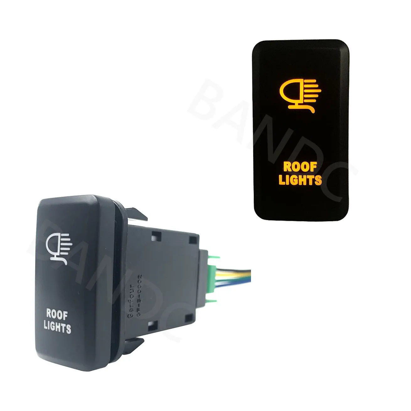 

Orange Led Lamp，ROOF LIGHTS Push Switch for Toyota Landcruiser 100 Series, Toyota Car Accessory, 3Amp 12V,+ Wiring Connector