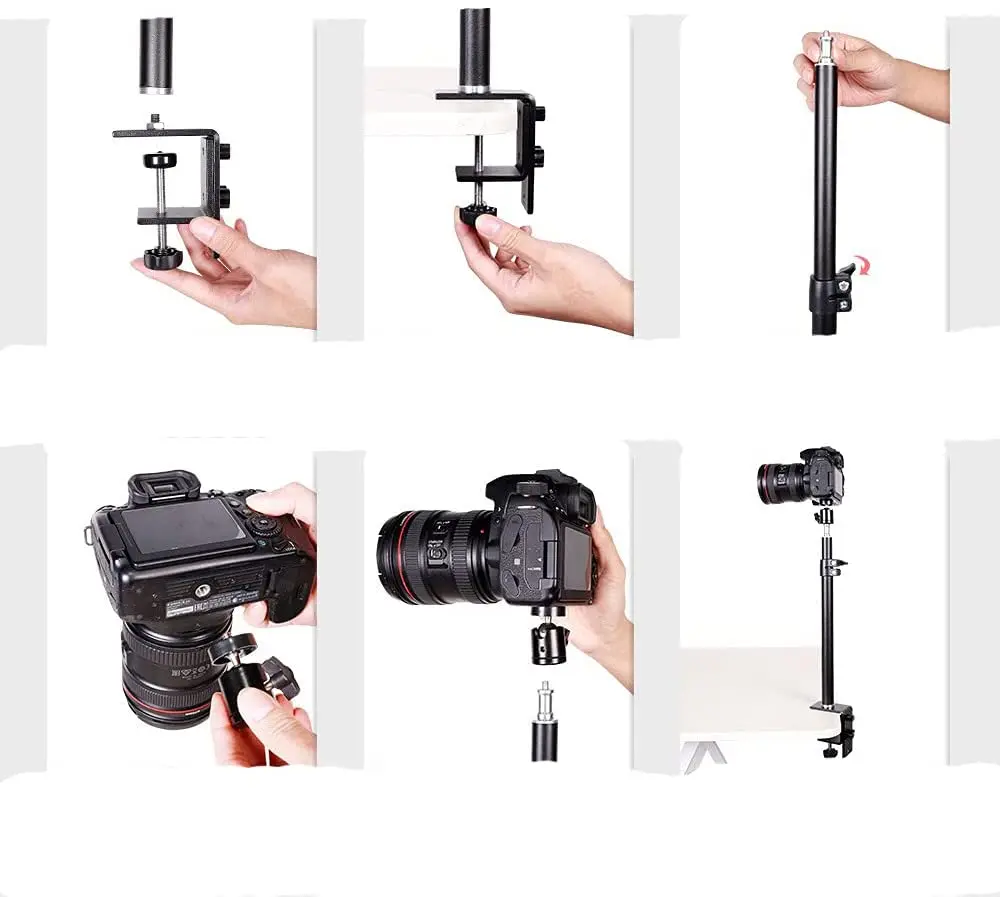 Linh Hoạt Kẹp Bàn, Selfie Phát Sóng Trực Tiếp Đứng, Giá Đỡ Điện Thoại Kẹp, Máy Ảnh Monopod Với Articulating Magic Cánh Tay, bóng Đầu