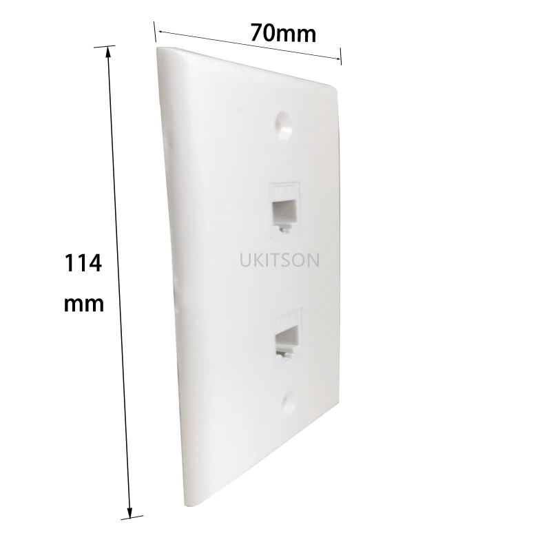 2 Ports CAT6 RJ45 US Wall Plate Female Lan Plug For Internet Patch Cord North America Network Socket