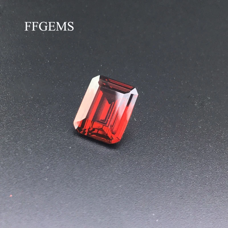 FFGems 100% natural Garnet loose stone octagon 8*10mm 3.7ct AAAA Grade Sparkling Cut big Natural Stone For Jewelry free shipping