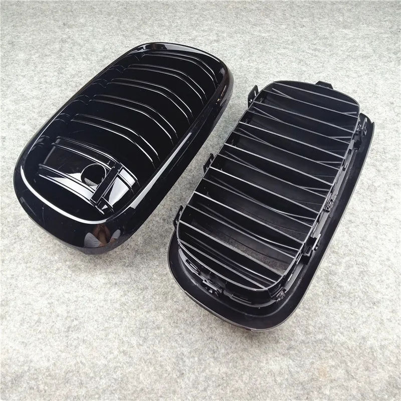 Original Quality 2014-2018 Front Kidney Grill With Night vision For X5 F15 X6 F16 X5M F85 X6M F86 Glossy Black Racing Grills