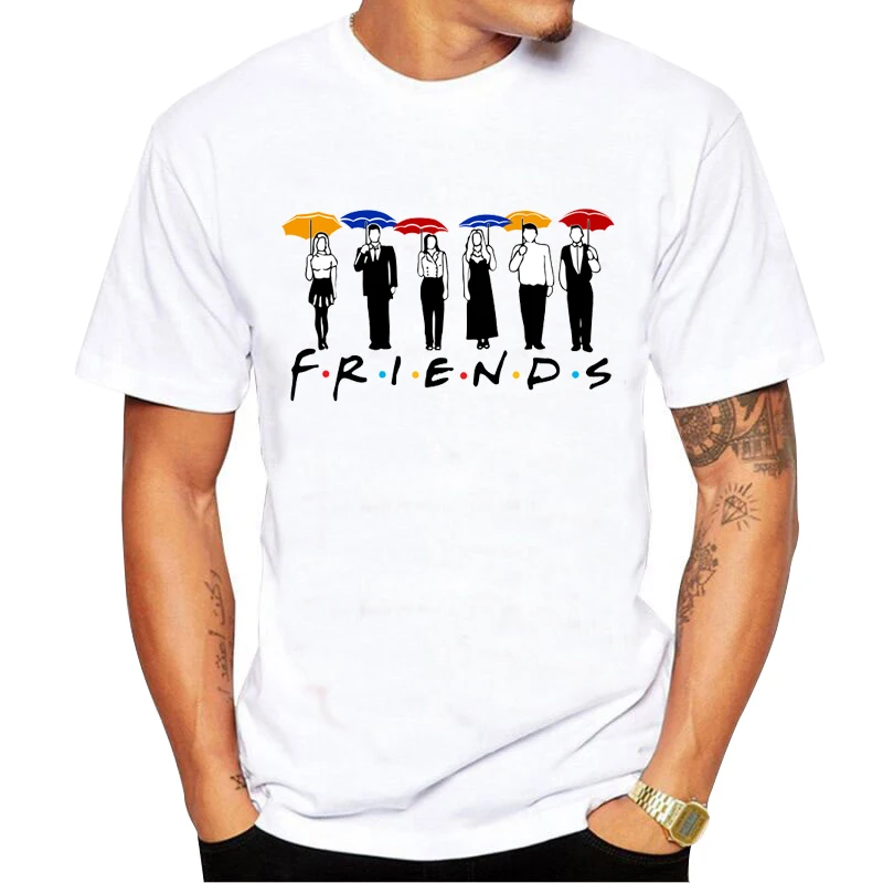 Trend New Tee Friends  Graphic T shirt Top Streetwear Clothing White Tshirt Plus Size