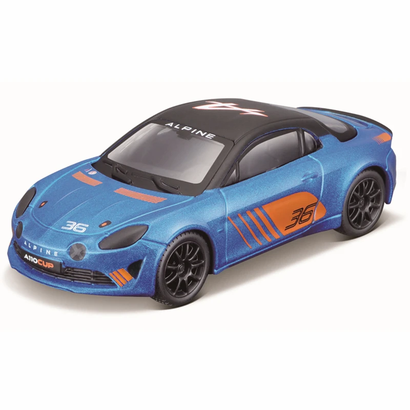 Bburago 1:43 alpine a110 cup liga de luxo veículo diecast carros modelo brinquedo coleção presente