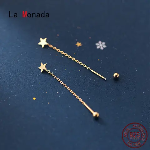 라 Monada 여성 실버 귀걸이 여자를위한 925 스터드 스타 술 귀걸이 스터드 귀걸이 한국 여성 쥬얼리 미니멀리스트 여성