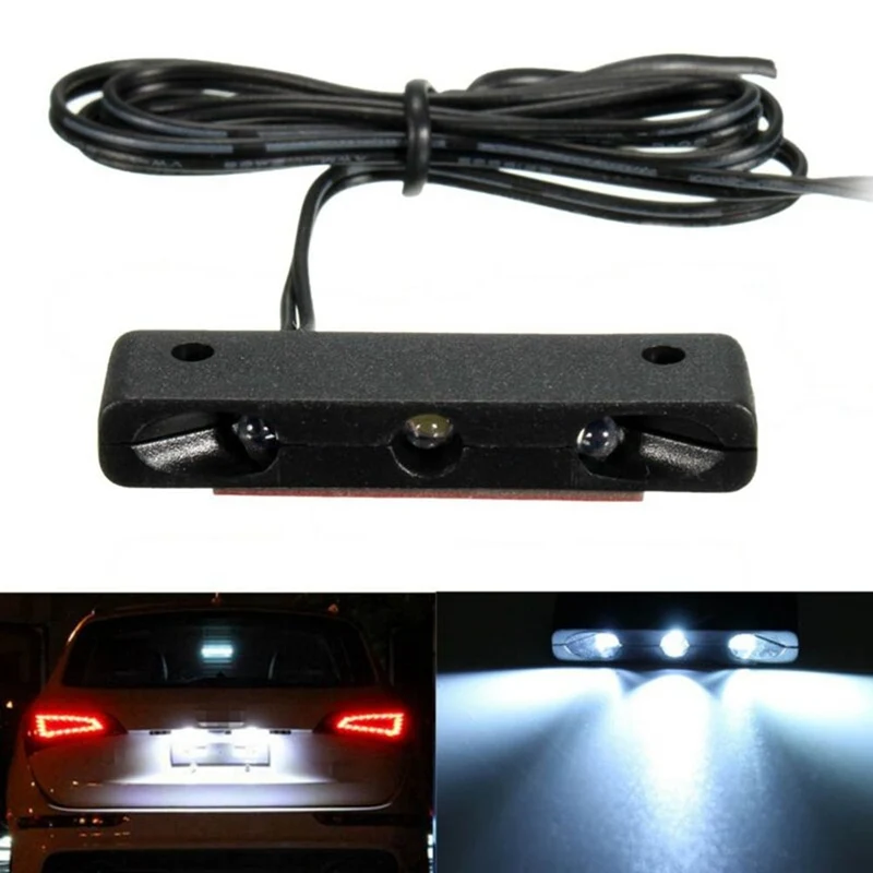 Motorcycle LED Number License Plate Universal Rear Light White Motorbike Scooter DC12V Lamp