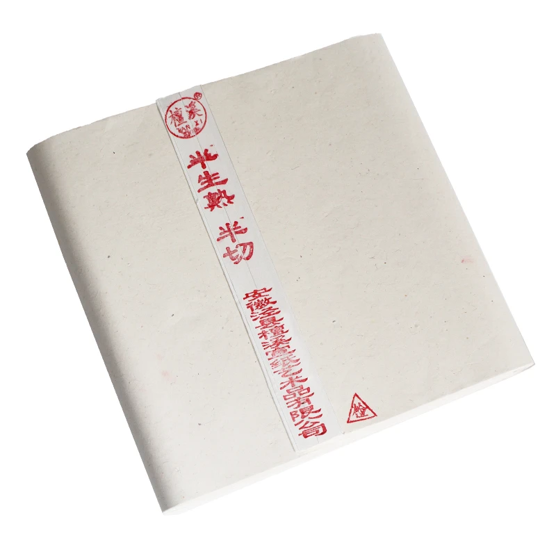 

100sheets Thicken Calligraphy Paper 34*138cm Handmade Half-Ripe Xuan Paper Landscape Flower Bird Painting Seal Script Rice Paper