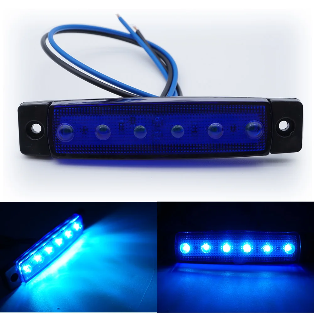 10pcs/30x 6 SMD LED Car Auto Truck Lorry Trailer Side Marker Indicators Turn Signal Lights Tail Warning Rear Light Lamp 24V 12V image 6
