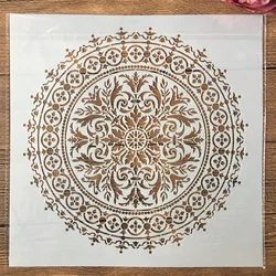 Pochoir de Mandala géométrique pour décoration, grand modèle de 30x30cm pour travaux manuels, Scrapboooking, coloriage, album à illustrer, cercle à superposer