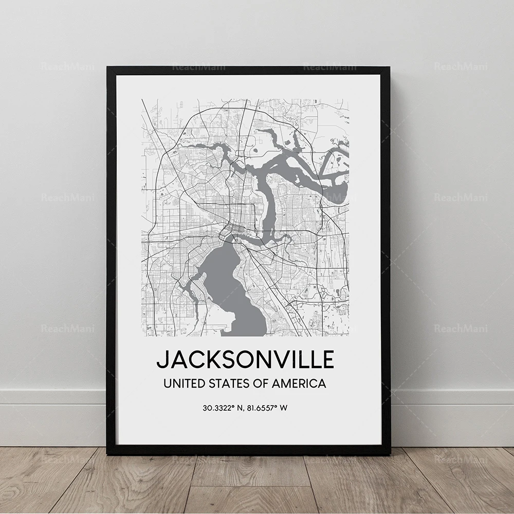 Map poster, San Diego, Boston, Oklahoma, Nashville city, reading map map printing wall art decoration travel gift poster