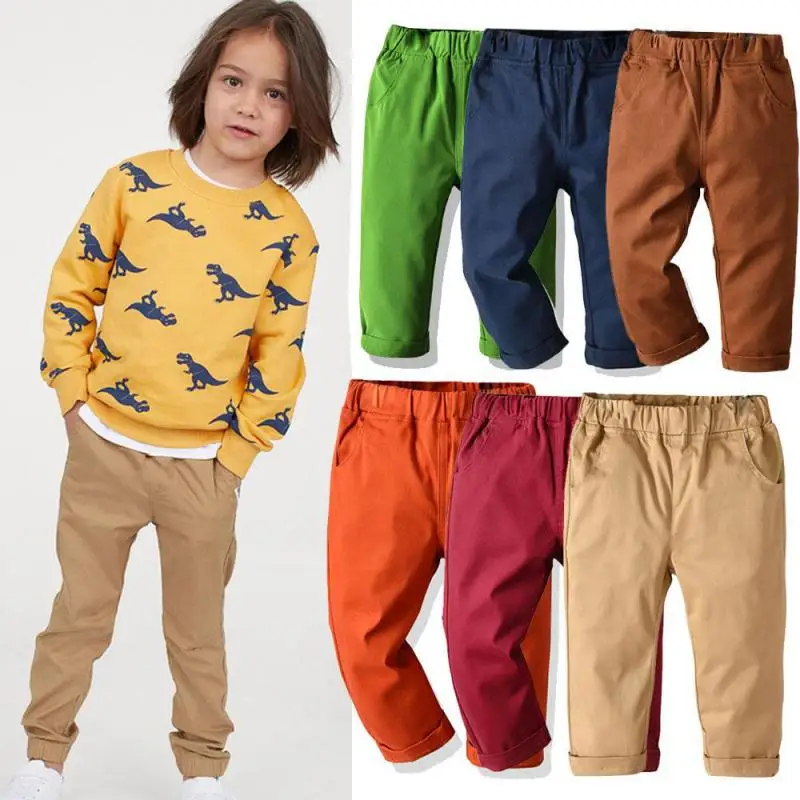 Spring And Autumn Kids Trousers Boys Cotton Pants For Baby Boys Thin White Black Toddler Trousers Casual Clothes Boys Pants