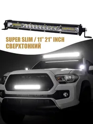 Super Slim LED Bar 11 / 21 Inch LED Light Bar LED Work Light for Car Tractor Boat Off Road 4WD 4x4 Truck SUV ATV 12V 24V Amber