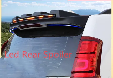 For Haval H9 Car Rear Trunk Tail Spoiler Brake Lamp Led sandstone block with turn singal chorme Door Window Visor