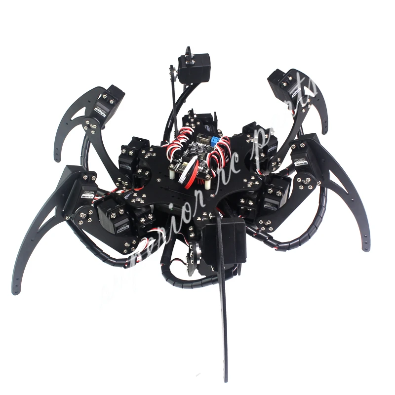 18 DOF Aluminium Hexapod Spider Six 3DOF Legs Robot Frame Kit with Ball Bearing Fully Compatible