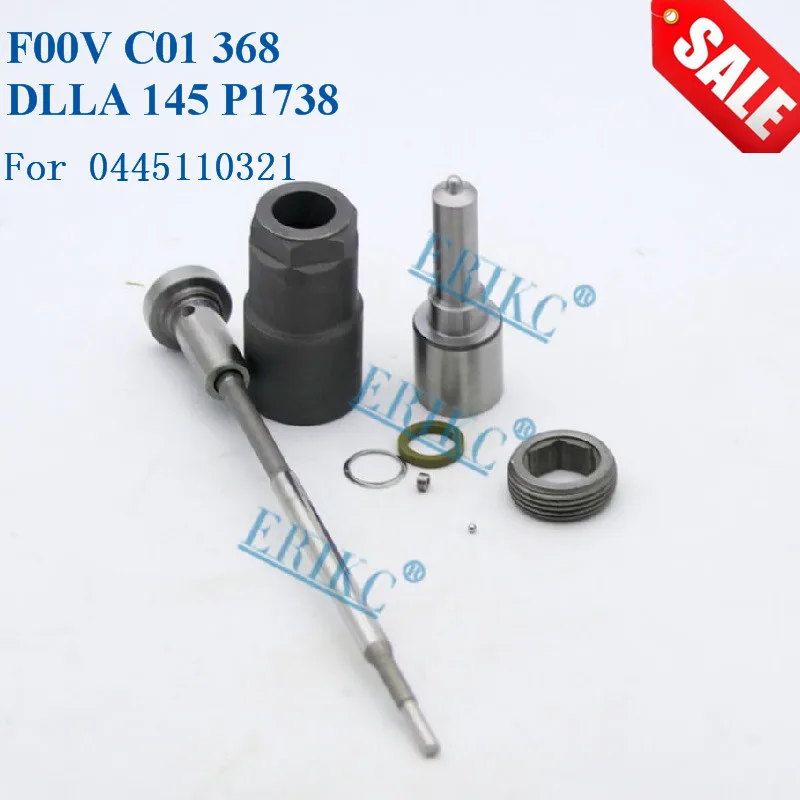 

ERIKC Fuel Injector Nozzle DLLA145P1738 Sprayer Valve F00VC01368 Overhaul Repair Kits Diesel CR for 0445110321 0 445 110 321