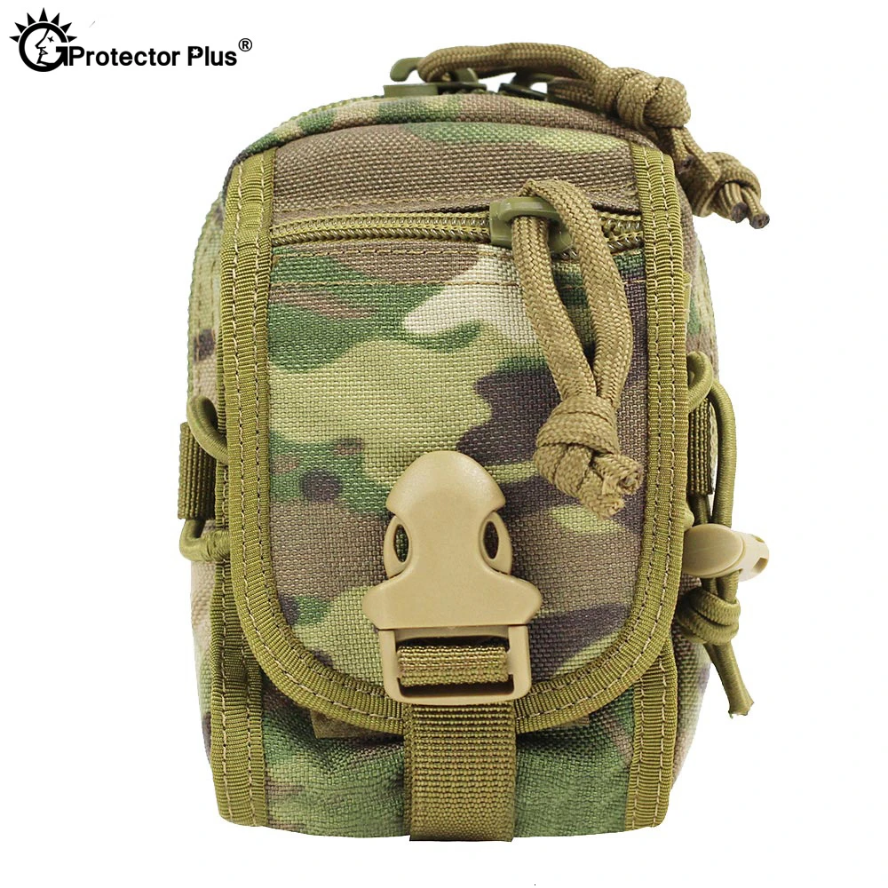 Protector Plus Camo Civilian Accessory Bag Waterproof Tactical Molle Pouch Outdoor Travel Hunting Camping Mobile Phone Sport Bag