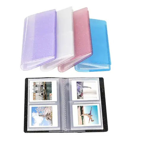 Fujifilm Instax Instant Mini 11 9 8 7s 70 25 50s 90 미니 필름 3/4 인치 인화지 필름 카드 홀더 용 64 포켓 북 앨범