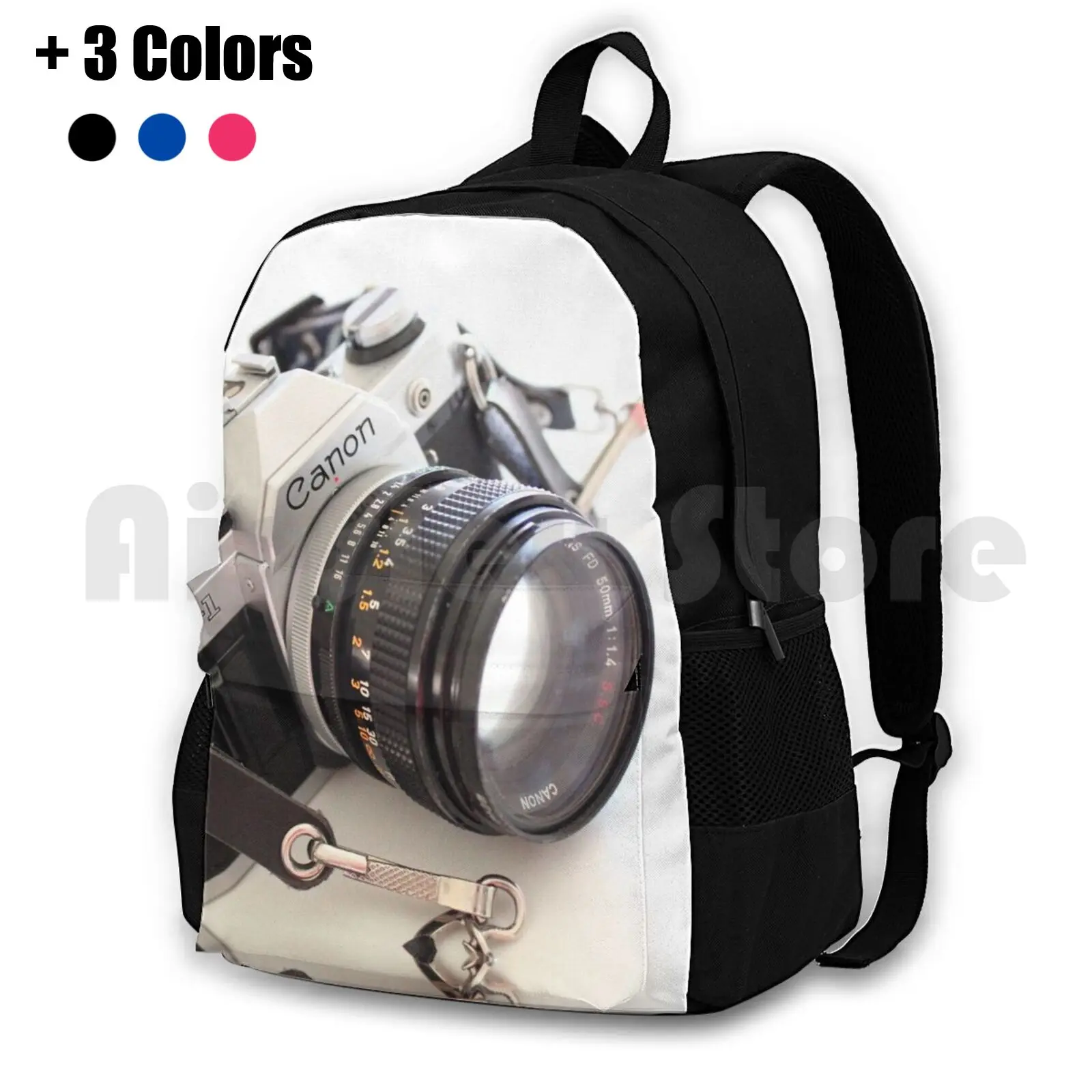 Something About The Camera Outdoor Hiking Backpack Riding Climbing Sports Bag Camera Vintage Old Camera Canon Click Lense