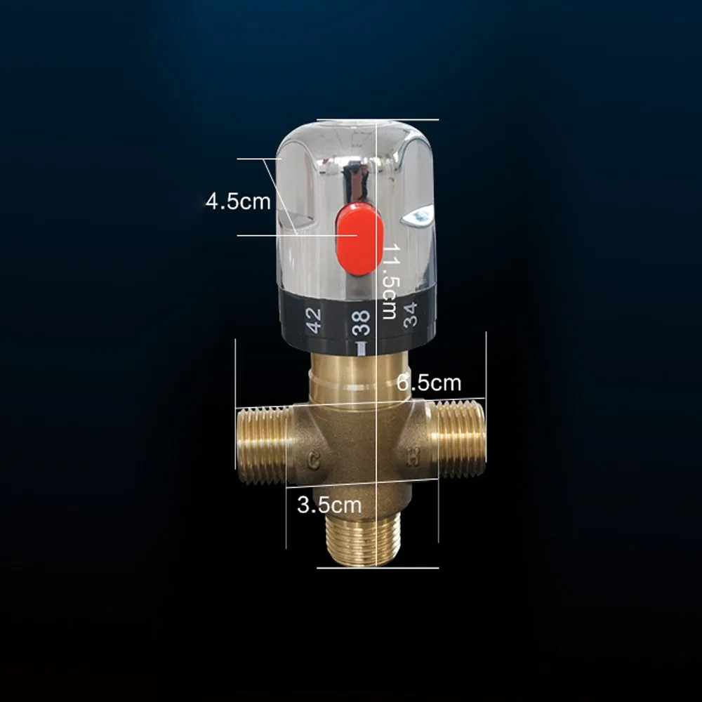 Termostato de tubería para grifo, válvula mezcladora termostática, Control de temperatura del agua para baño, cartuchos de grifo, termo para calentador de agua Solar