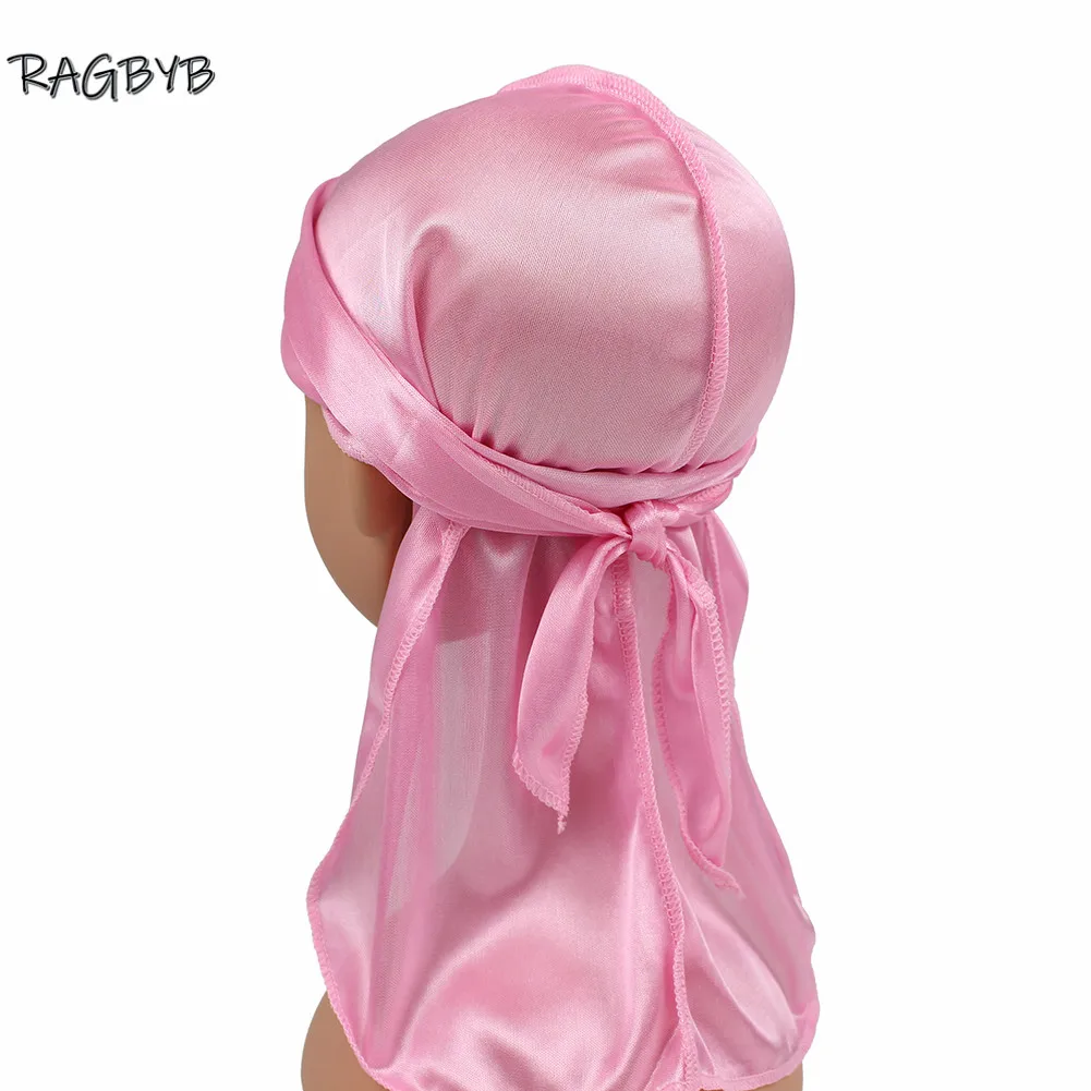 Kinder Seide Durag Weiche Haar Abdeckung Schutz Bandanas Kind Seidige Durags Jungen Durag Welle Kappe Hohe Qualität Kinder Durag – Detail 4