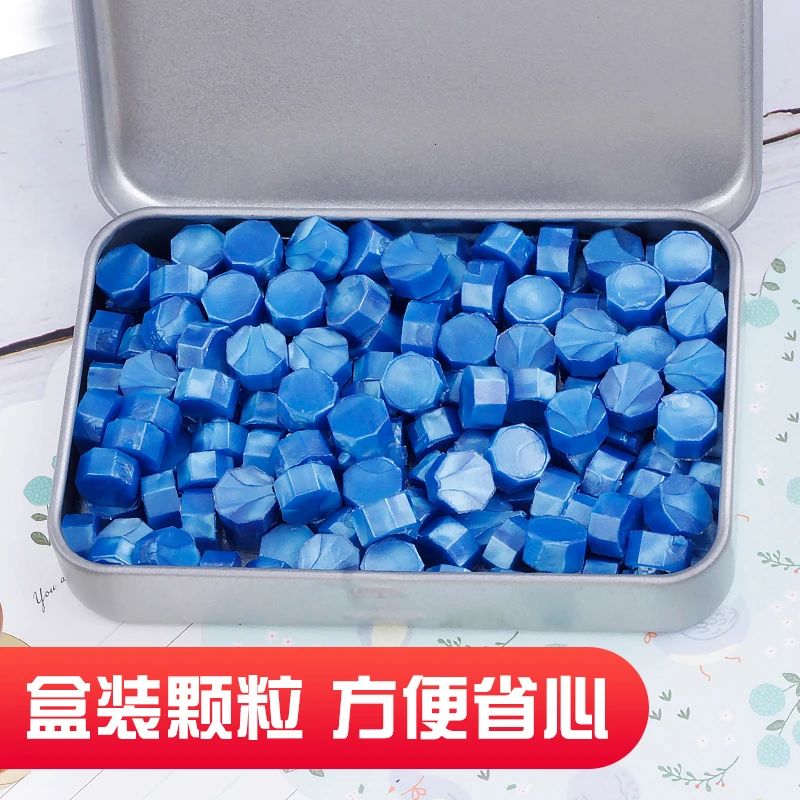 150 pçs/caixa Colorido Selo de Cera Com Caixa de Ferro