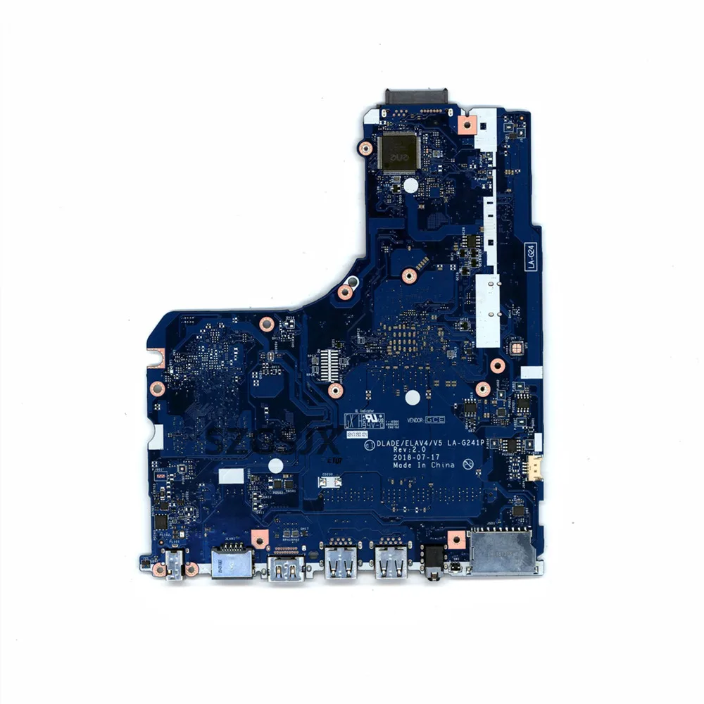 FOR  Lenovo  ideapad 130-14AST Laptop Motherboard 81H4 DLADE / ELAV4 / V5 LA-G241P,A4-9125 CPU  5B20T68857 5B20T68858 DDR4