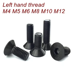 Left handed thread screws DIN7991 M4 M5 M6 M8 M10 M12 Grade 10.9 Alloy steel Hex socket flat head screw