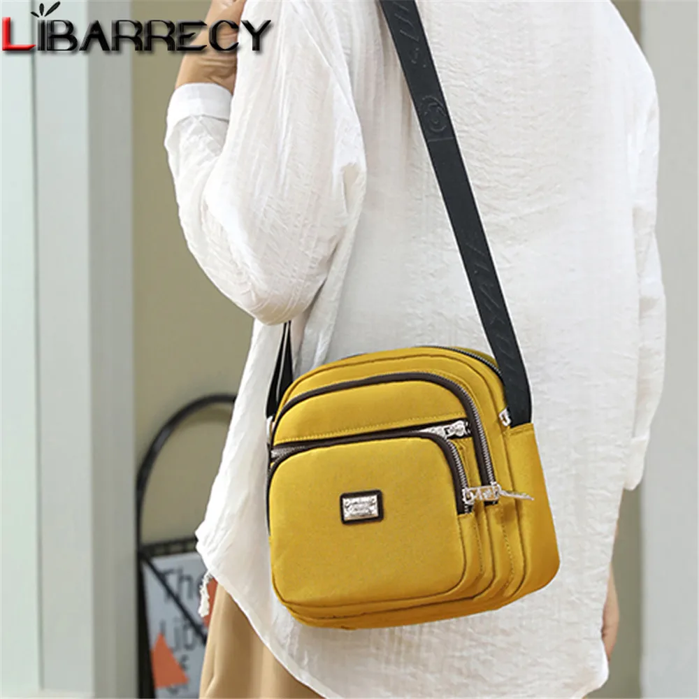 

High Quality Nylon Women Shoulder Bags Multifunctional Designer Ladies Messenger Bag New Travel Bags Solid Color Phone Bag Sac