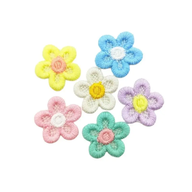 36 Stück/Los 2,8 cm DIY bestickte Blumenapplikationen, Haarspangen-Accessoires für Kinder, Geschenkdekoration, Aufnäher – Detail 1