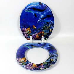 toilet lid soft toilet seat 2024 new design high quality warm  toilet seat cover set  sea world sponge  fashion 17