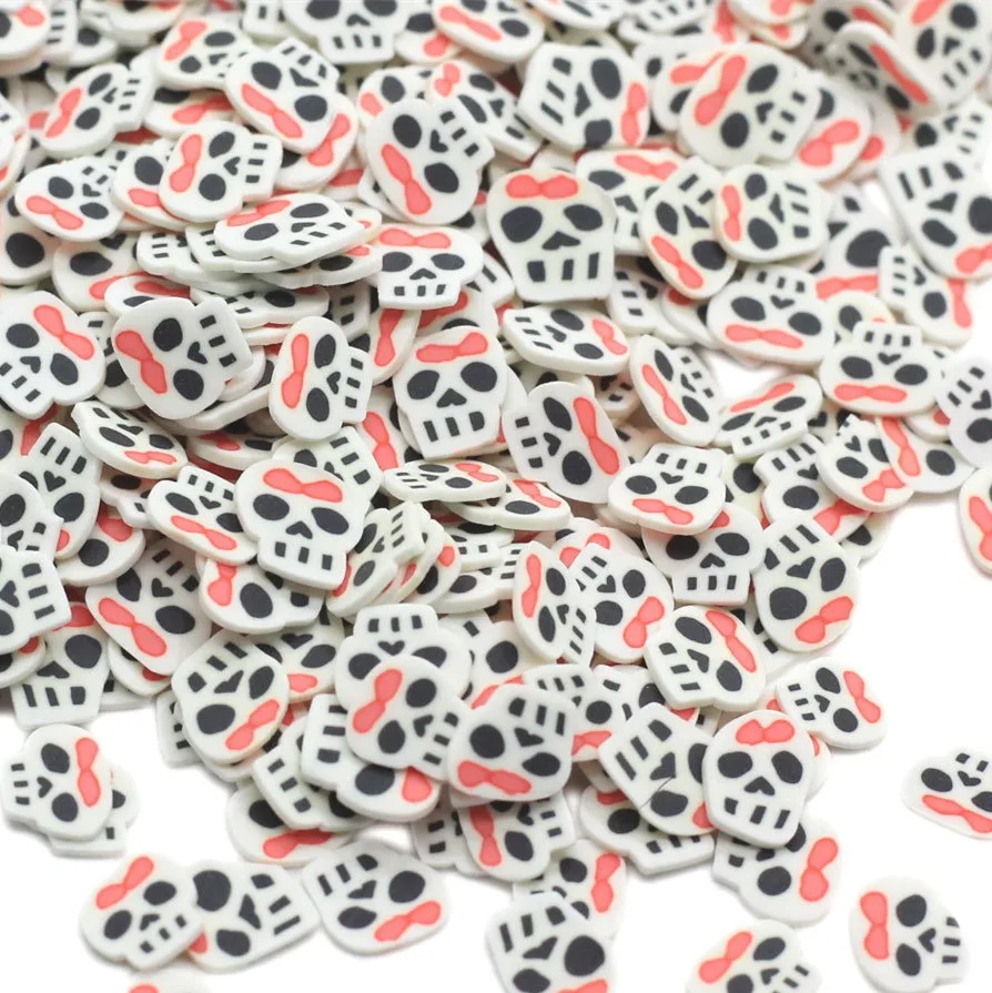 500g Halloween Christmas Tree Penguin Magic Wizard Hat Eyes Shape Polymer Clay Slices Sprinkles for Slimes filling Phone DIY