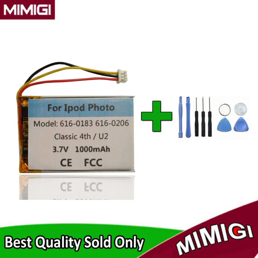 

750mAh 616-0183 Battery For APPLE IPOD 4th 4 Gen PE435A A1099 20gb 40gb 60gb Batterie Batterij Accumulator AKKU +Tool Gift